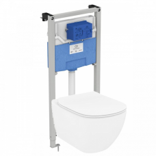 Комплект инсталляции с подвесным унитазом IDEAL STANDARD Prosys Tesi с сиденьем T3868V1